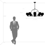 в наличии 762117 Люстра ENNA 11х40W E14 ЧЕРНЫЙ/ЗОЛОТО - купить в интернет-магазине Светильники Торг