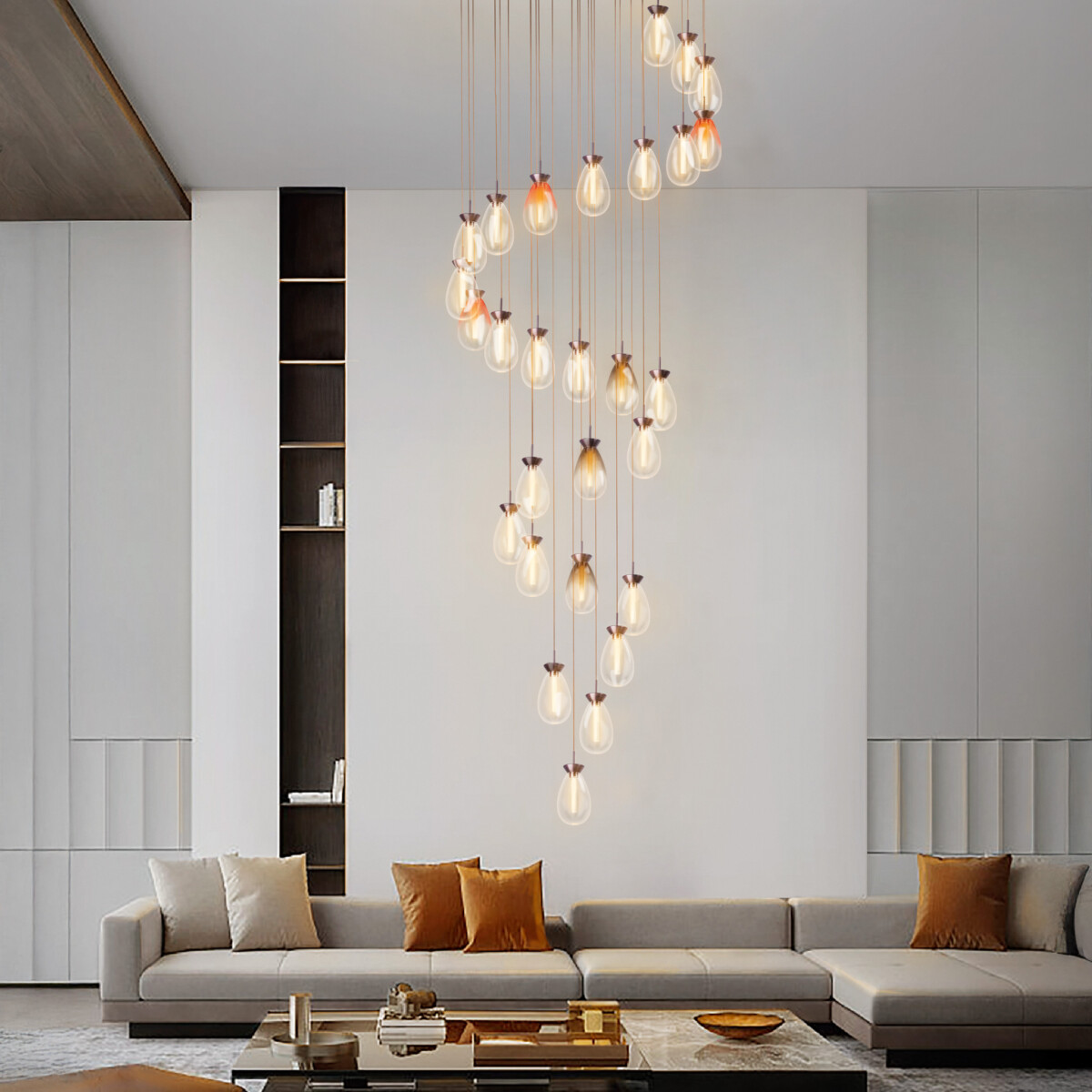 в наличии 805289 Люстра COLORE LED 28х4W 5600LM КОФЕЙНЫЙ/МУЛЬТИКОЛОР 3000K - купить в интернет-магазине Светильники Торг