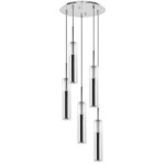 в наличии 756054 Люстра CILINO 5х40W GU10 ХРОМ - купить в интернет-магазине Светильники Торг