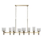 5088/8A CLASSIC ODL25 635 античная бронза/стекло Люстра E14 8*40W SAGA