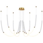 6639/70L HIGHTECH ODL24 225 металл/античная бронза/разноветн. бусы из акрила/акрил Люстра IP20 LED 70W 3500K 220V MONELLA — изображение 4