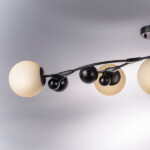 в наличии 815557 Люстра CROCO 5х5W (led) G9 ЧЕРНЫЙ МАТОВЫЙ/БЕЛЫЙ - купить в интернет-магазине Светильники Торг