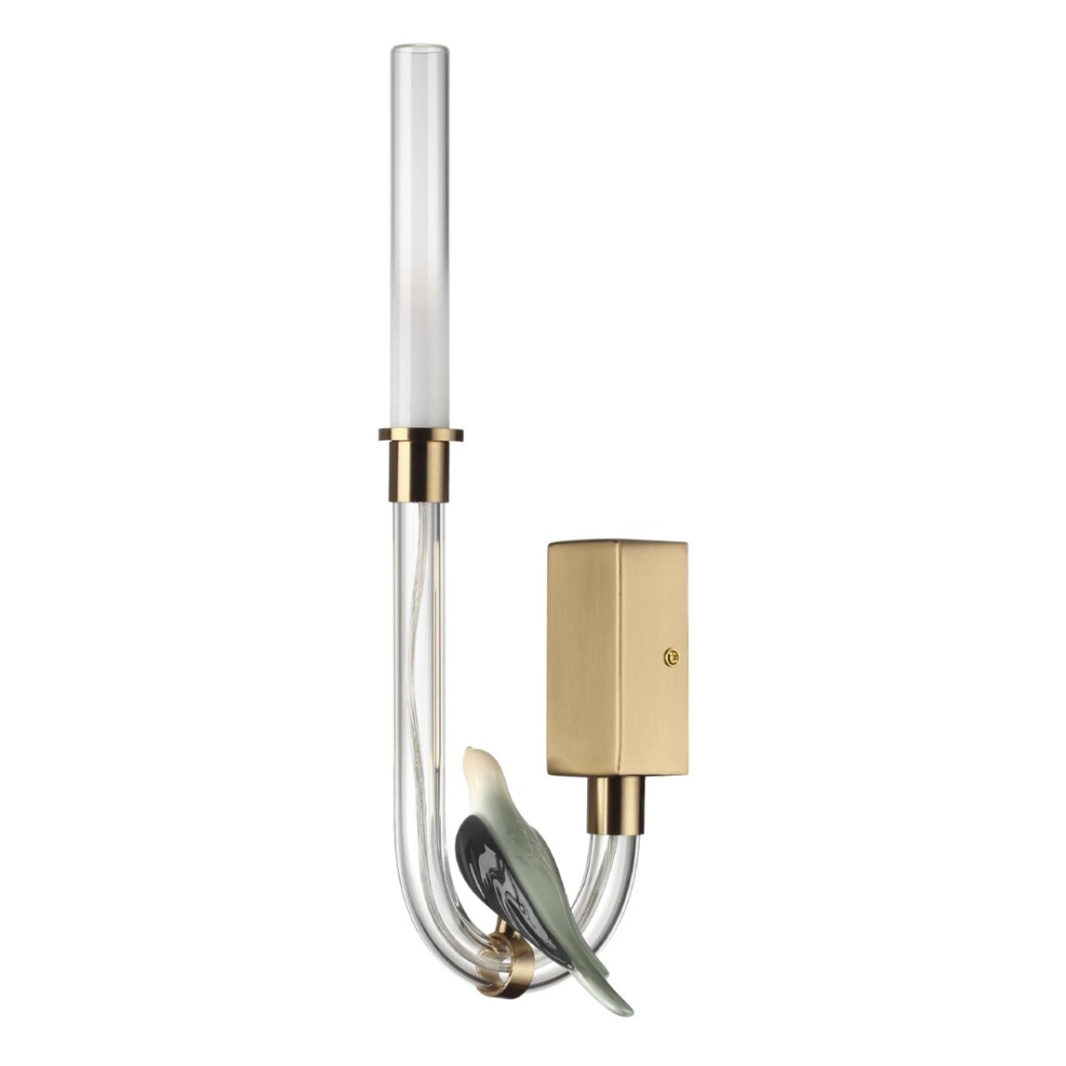 5431/2WL L-VISION ODL_EX24 093 золотой(под латунь)/белый градиент/беж./зеленый/ металл/стекло/керамика Бра (ЛЕВ.) LED 2W 4000K LARK — изображение 1