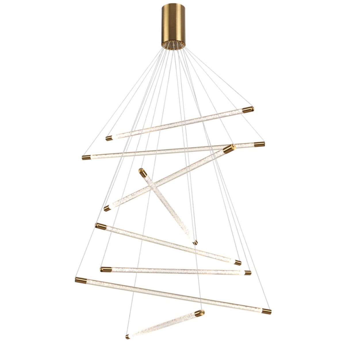 4369/80L HIGHTECH ODL23 235 полированное золото/акрил с пузырьками Подвесной св-к IP20 LED 64W 3000K SPARKY — изображение 2