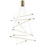 4369/80L HIGHTECH ODL23 235 полированное золото/акрил с пузырьками Подвесной св-к IP20 LED 64W 3000K SPARKY — изображение 2