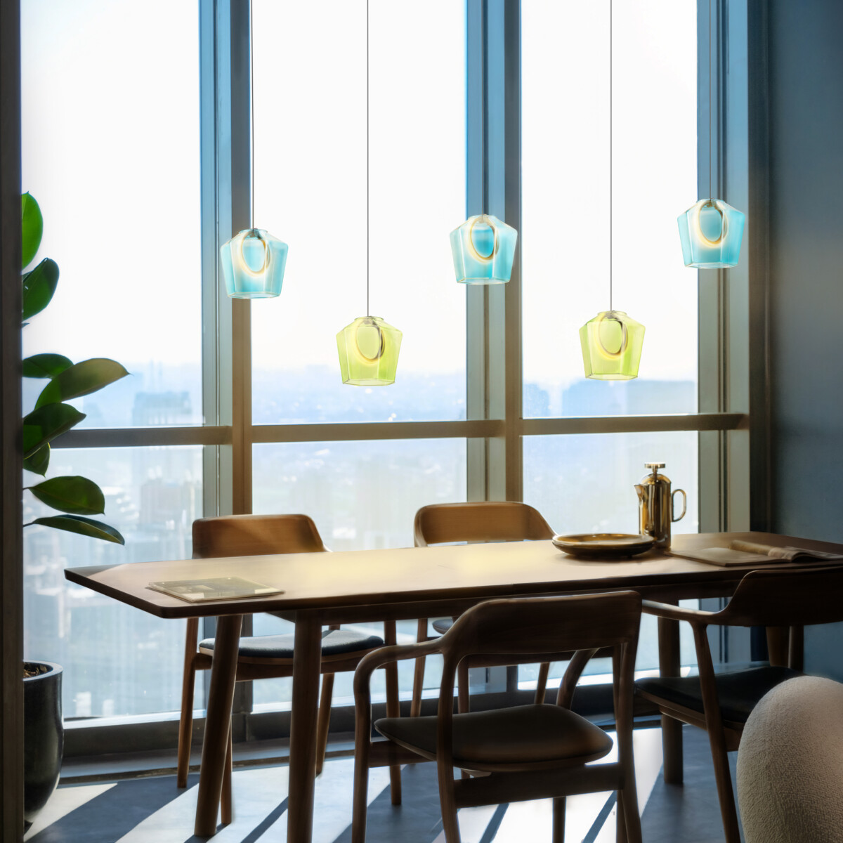 в наличии 796114 Люстра CARAMELLO LED 6W 110LM КОФЕЙНЫЙ/ЗЕЛЕНЫЙ 3000K - купить в интернет-магазине Светильники Торг