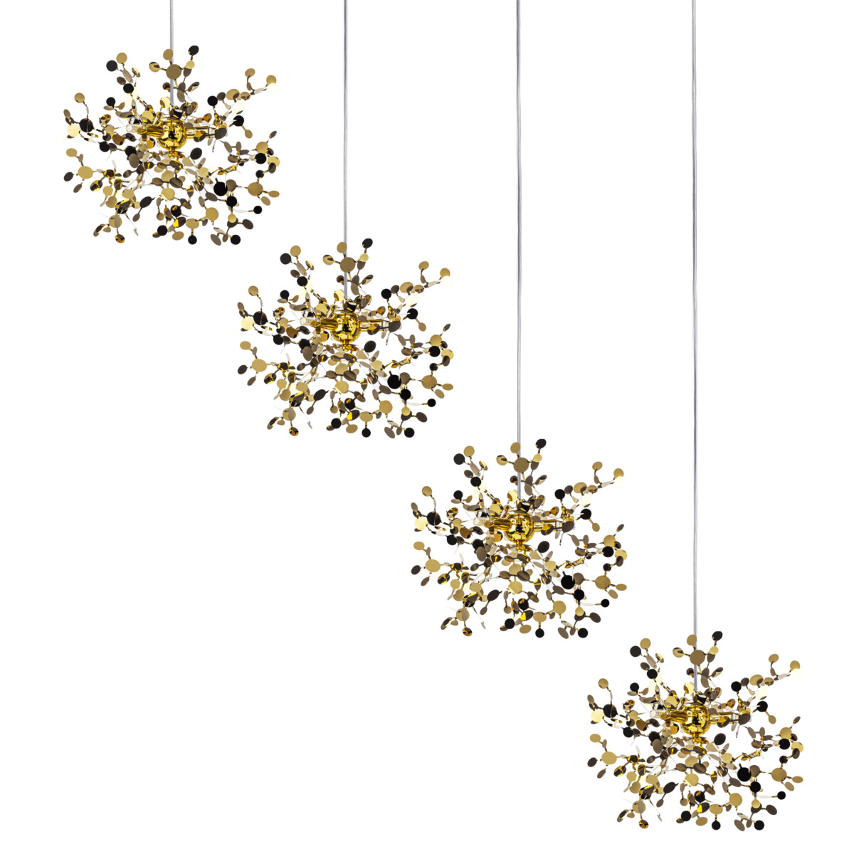 в наличии L4PL721132 Подвес четверной линейный EXTRA 4x3x5W(led) G9 (721132 - 4 + 572142 -1) ЗОЛОТО - купить в интернет-магазине Светильники Торг