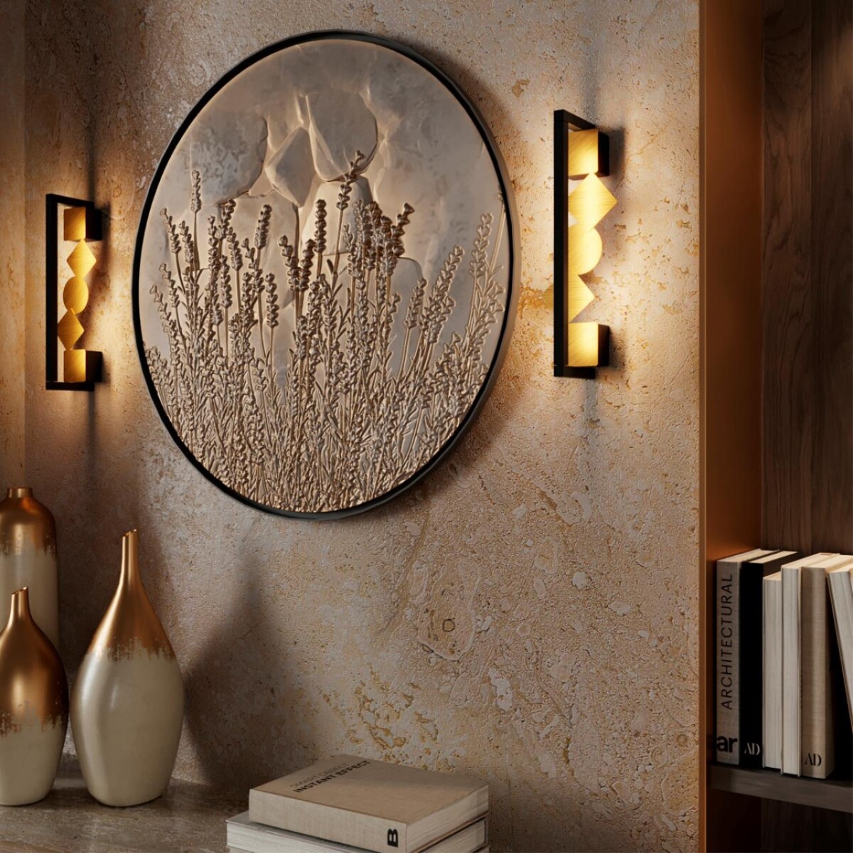 6691/7WL HIGHTECH ODL_EX24 057 Настенный светильник черный/бронза браширов./металл/акрил поворотный на 360° IP20 LED 8W 184Лм 3000K GEOS — изображение 2