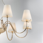 в наличии 758082 Люстра подв. DIAFANO 8х40W G9 ЗОЛОТО/БЕЛЫЙ - купить в интернет-магазине Светильники Торг