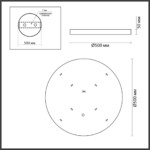 5064/40L L-VISION ODL24 205 черн./серо-беж./металл/натур.камень/акрил Настенный светильник с переключ.цветов.темпер. LED 40W 3000К/4000K/6000K BERGI — изображение 3