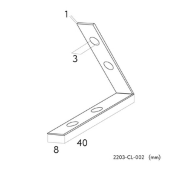 2203-CL-002, коннектор, 2*L40xW40xH8