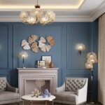 4870/5 HALL ODL_EX22 149 золотой/чёрный/стекло Люстра E14 5*40W VENTAGLIO