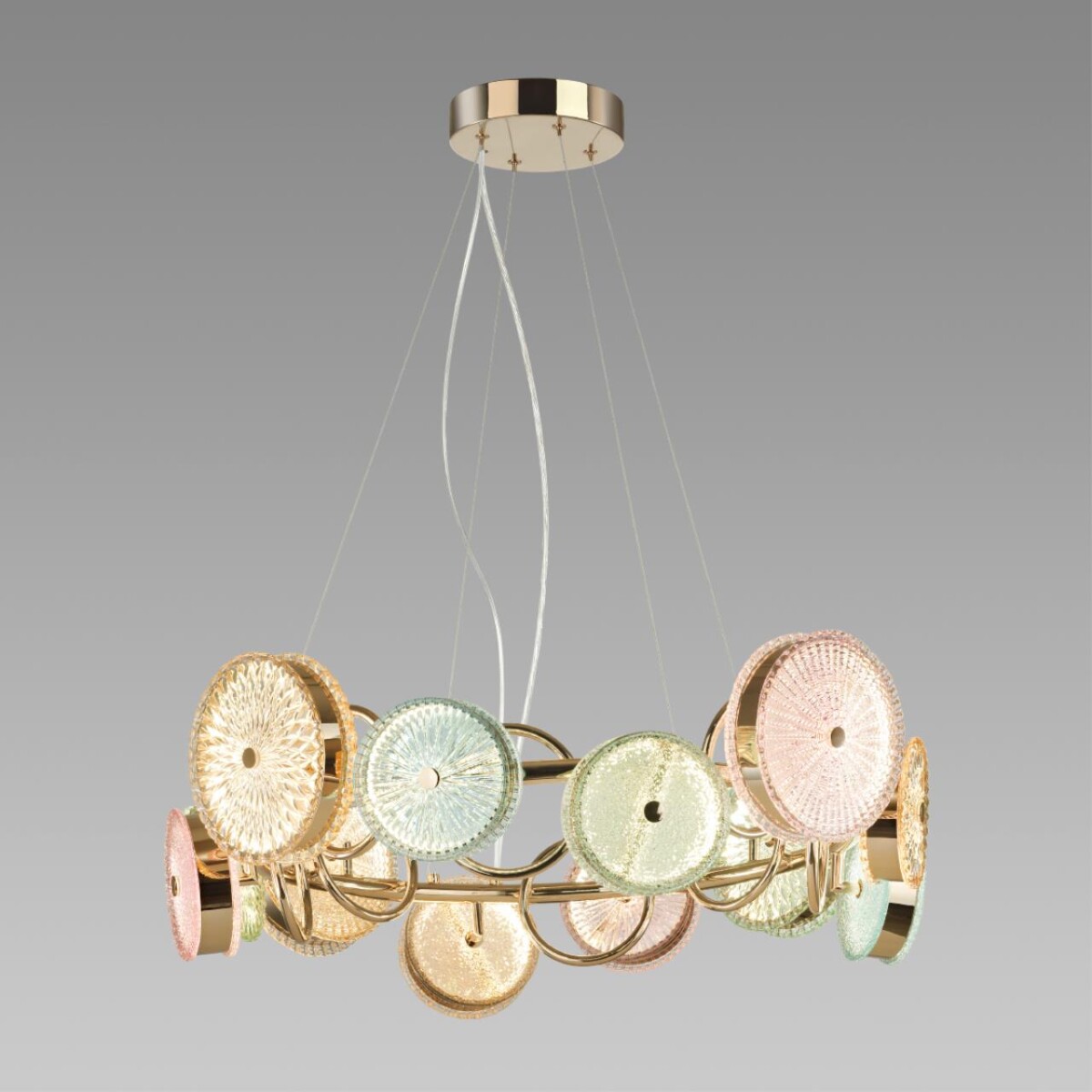 5412/95L L-VISION ODL_EX24 141 золотой/разноцветный/металл/стекло Люстра LED 95W 4000K 6400lm CARAMELLA — изображение 3