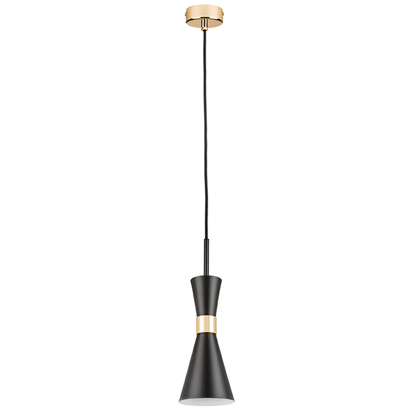 в наличии 816017 Люстра DUMO 1х40W E14 ЧЕРНЫЙ МАТОВЫЙ/ЗОЛОТО - купить в интернет-магазине Светильники Торг