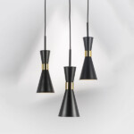 в наличии 816017 Люстра DUMO 1х40W E14 ЧЕРНЫЙ МАТОВЫЙ/ЗОЛОТО - купить в интернет-магазине Светильники Торг