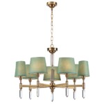 4887/7 MODERN ODL_EX22 159 бронзовый/зеленый/ткань Люстра E14 7*40W LONDON — изображение 3