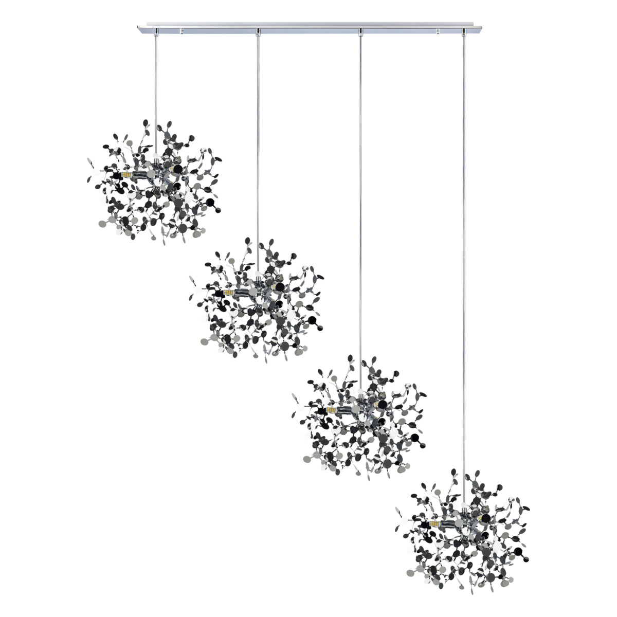 в наличии L4PL721134 Подвес четверной линейный EXTRA 4x3x5W(led) G9 (721134 - 4 + 572144 -1) ХРОМ - купить в интернет-магазине Светильники Торг