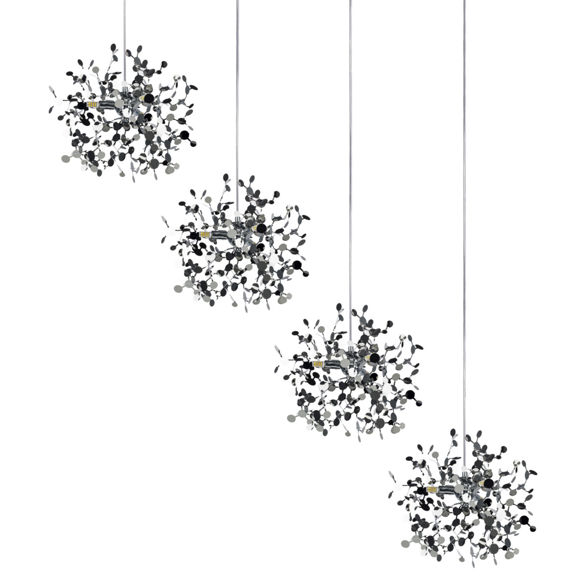 в наличии L4PL721134 Подвес четверной линейный EXTRA 4x3x5W(led) G9 (721134 - 4 + 572144 -1) ХРОМ - купить в интернет-магазине Светильники Торг