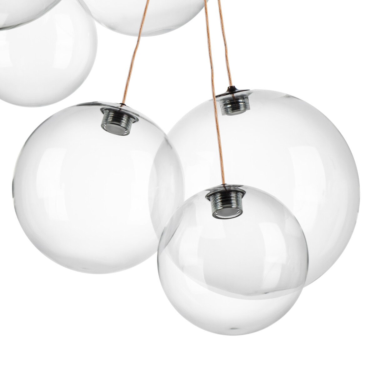 в наличии 801090 Люстра SFERETTA LED 9х1,35W 600LM КОФЕЙНЫЙ/ПРОЗРАЧНЫЙ 3000K - купить в интернет-магазине Светильники Торг