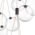 в наличии 801090 Люстра SFERETTA LED 9х1,35W 600LM КОФЕЙНЫЙ/ПРОЗРАЧНЫЙ 3000K - купить в интернет-магазине Светильники Торг