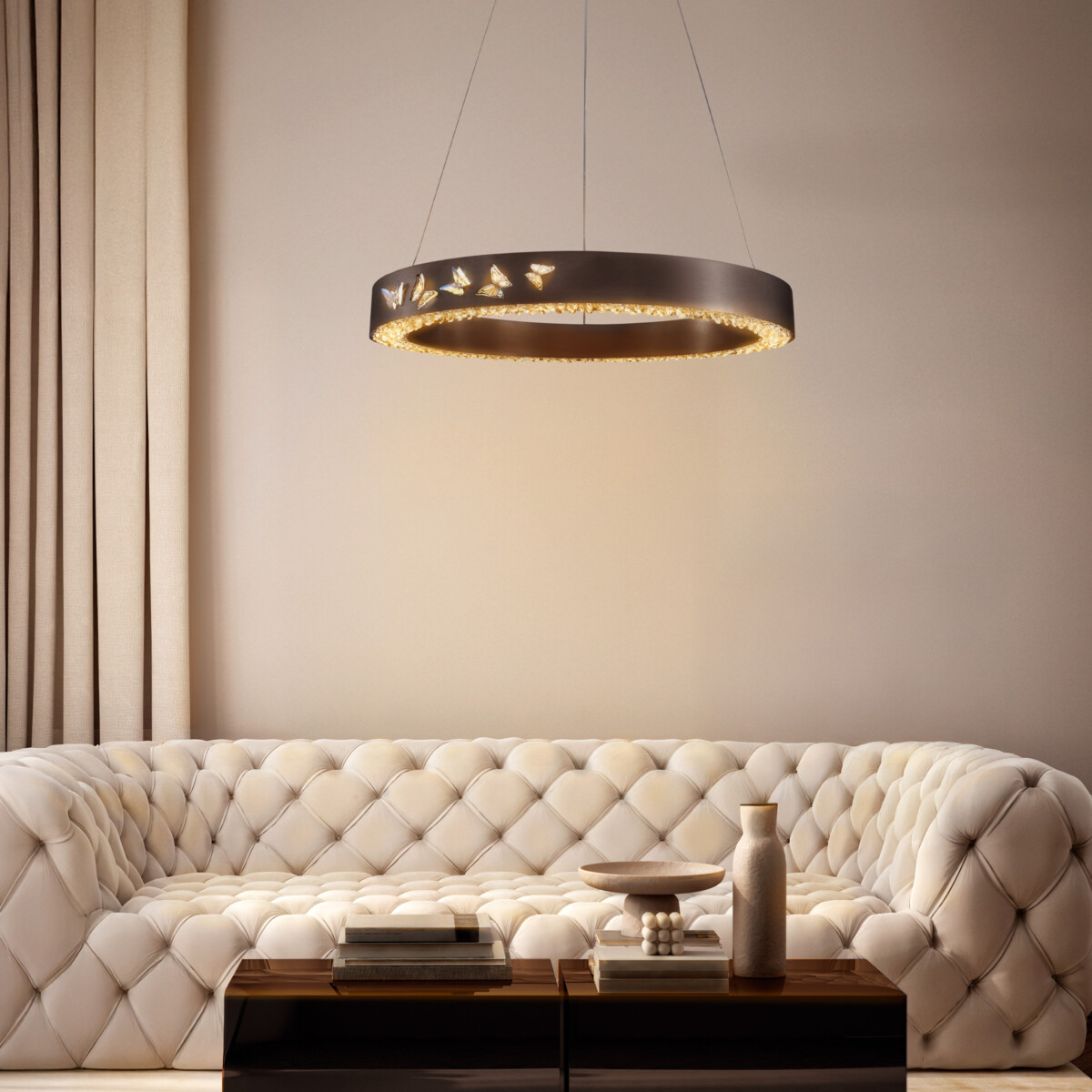 в наличии 701181 Люстра FARAONE 78W LED 7733LM БРОНЗА 3000K - купить в интернет-магазине Светильники Торг