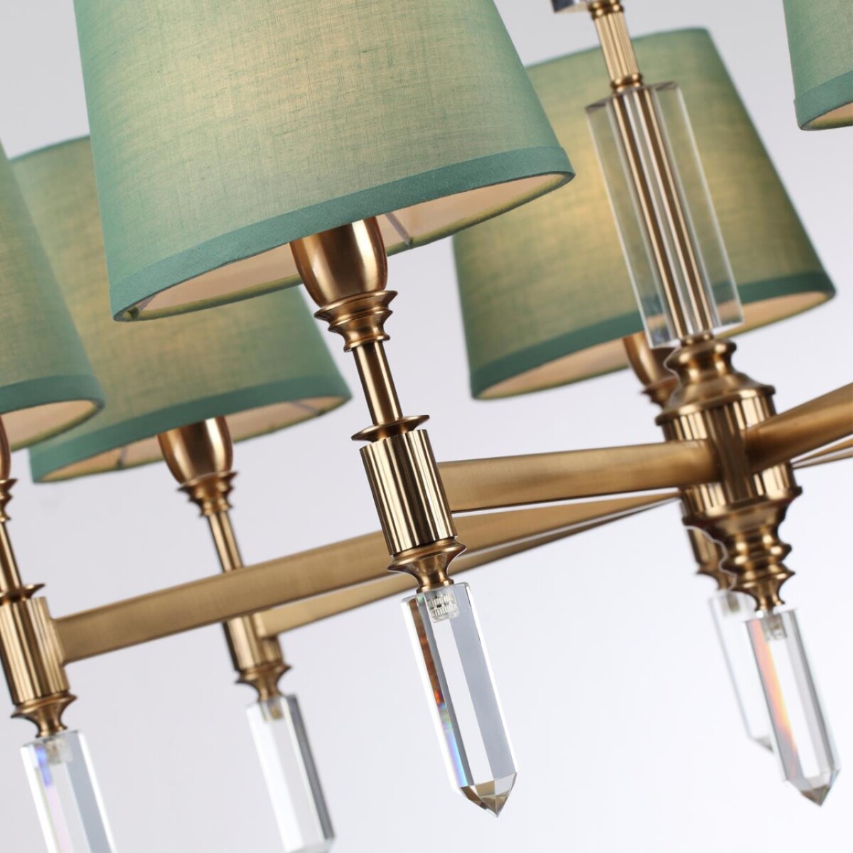 4887/7 MODERN ODL_EX22 159 бронзовый/зеленый/ткань Люстра E14 7*40W LONDON — изображение 6