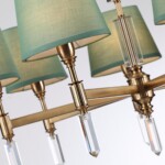 4887/7 MODERN ODL_EX22 159 бронзовый/зеленый/ткань Люстра E14 7*40W LONDON — изображение 6