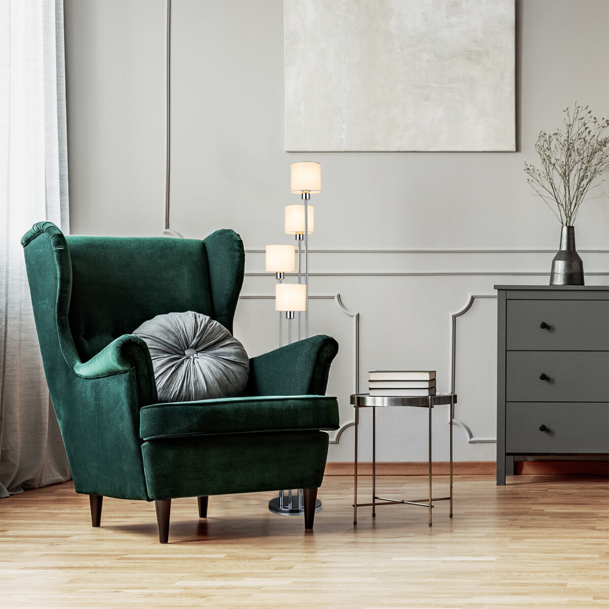 Escada 1109/4 E14*40W Chrome/Beige — изображение 7