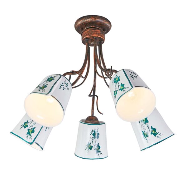 Escada Albero 168/5PL E14*40W Black brush gold