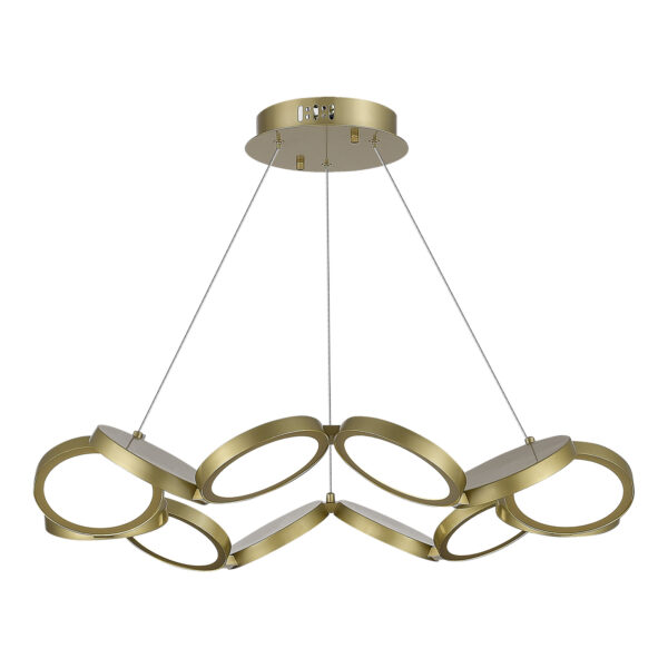 utsenka-SL6508.203.01 Светильник подвесной ST-Luce Матово Золотистый/Белый LED 1*60W 4000K РИО