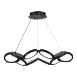 utsenka-SL6508.403.01 Светильник подвесной ST-Luce Черный/Белый LED 1*60W 4000K РИО