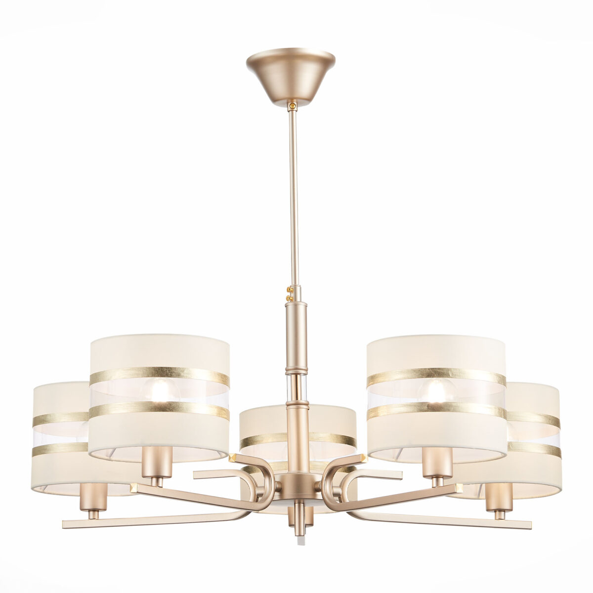 utsenka-SLE300203-05 Светильник потолочный Шампань/Белый, Золотистый E14 5*40W АЛЬМЕСО — изображение 1