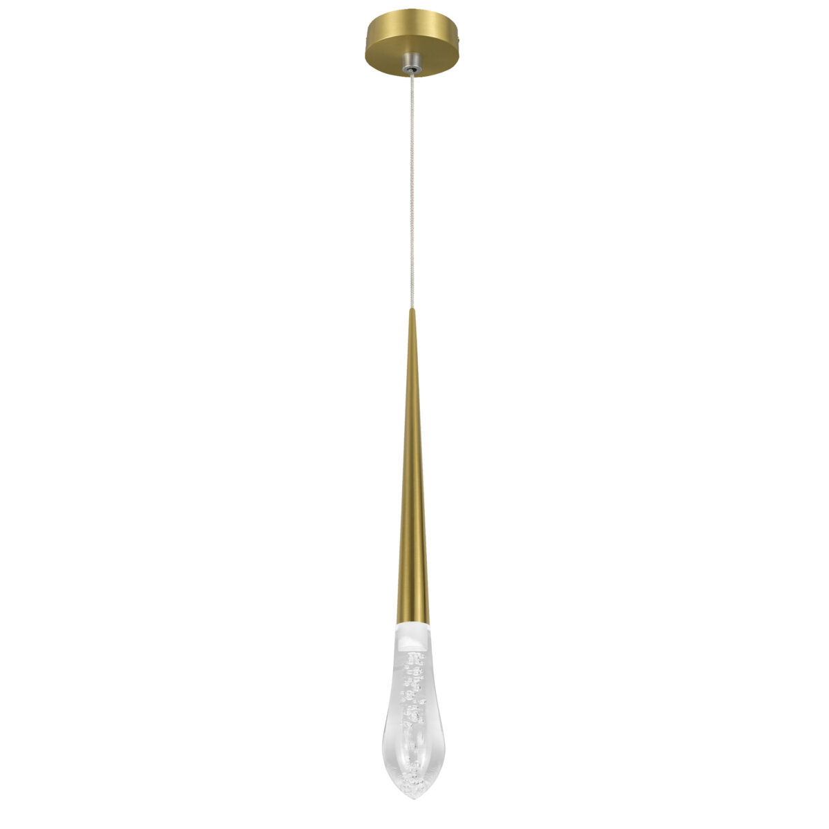 807003-4 Подвес PUNTO MINI с декоративной насадкой (капля) (807003+807000-4) LED 4W 282LM 24G ЛАТУНЬ 3CCT 3000/4000/6000K — изображение 1