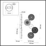 5416/25WL L-VISION ODL_EX23 145 хром/разноцветный металл/стекло Бра LED 25W 4000K CARAMELLA — изображение 2