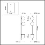 4681/2WA WALLI ODL20 463 черный/белый Настенный светильник E14 2*40W 220V FLOWER — изображение 2