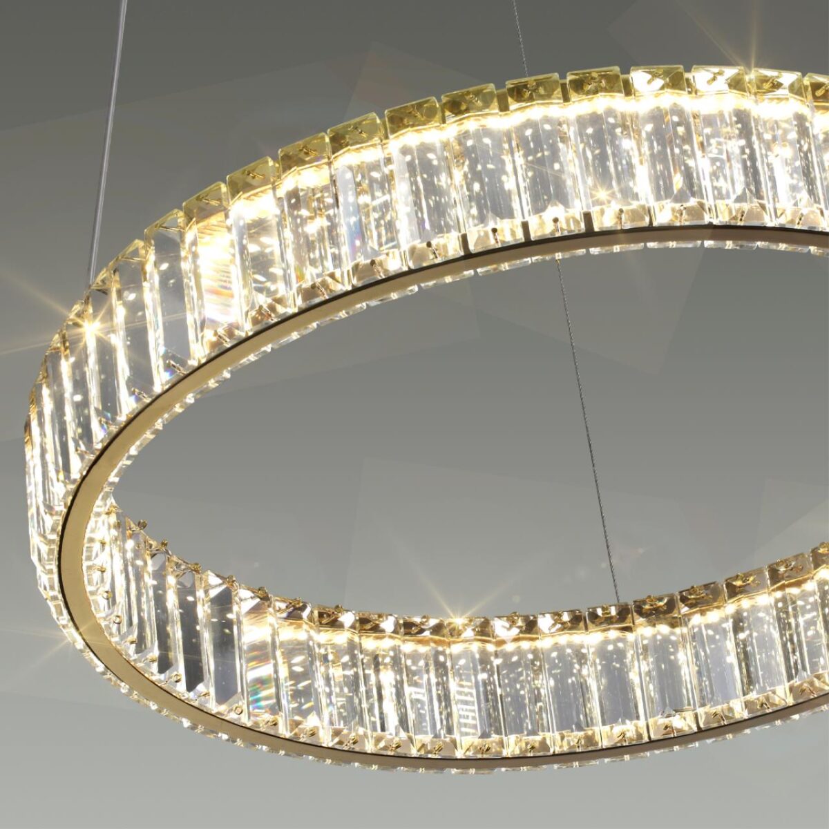 5015/30L L-VISION ODL23 587 золотой/прозрачный металл/хрусталь Люстра LED 30W 4000K 3000Лм VEKIA — изображение 5
