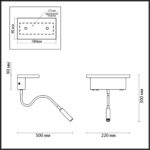 3868/8WL HIGHTECH ODL19 475 св.дерево/дерево Настен. светильник LED 8W 560Лм 3000К USB зарядка WOODY — изображение 2
