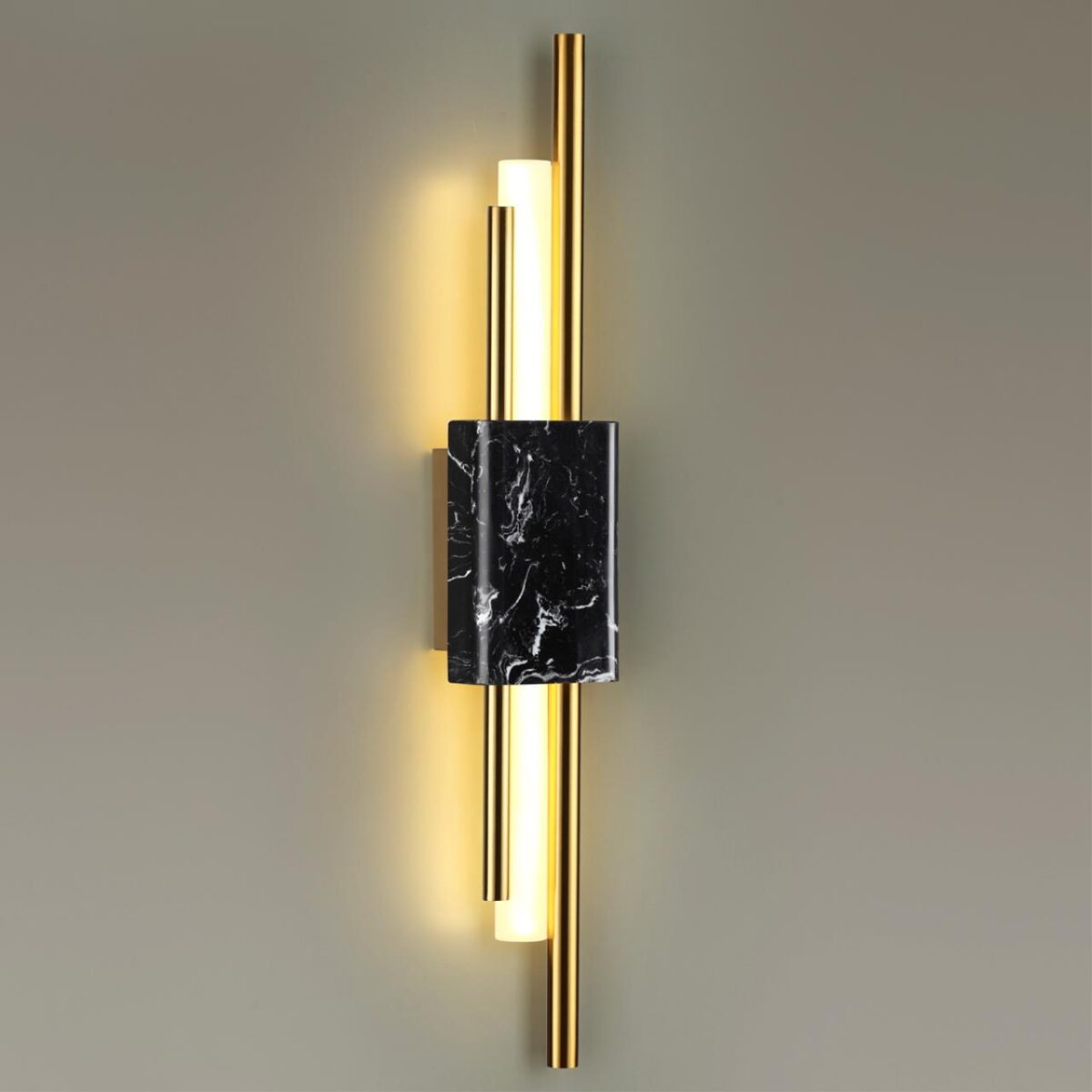 4361/10WL MIDCENT ODL23 175 черный мрамор/золотистый металл Настенный св-к IP20 LED 10W 3000K 625Лм MARMI — изображение 4