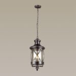 4045/3 NATURE ODL18 701 черный/золотая патина Уличный светильник-подвес IP44 E14 3*60W 220V SATION — изображение 4