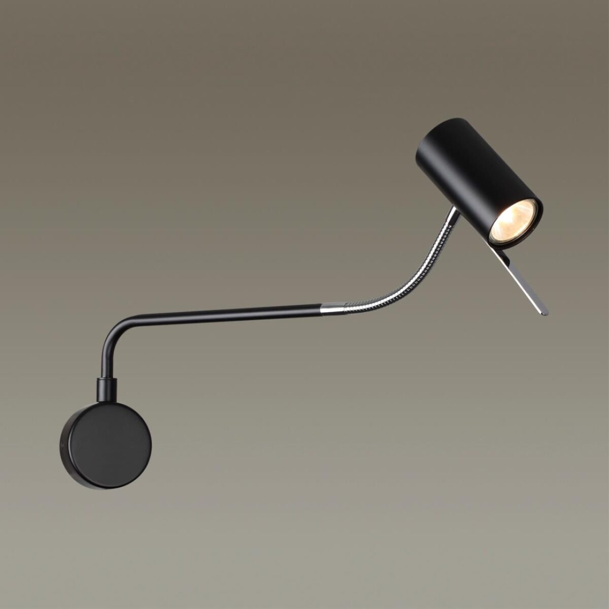 4381/1W HIGHTECH ODL23 455 черный/хром/металл Настенный св-к выкл. на плафоне IP20 LED GU10 10W GIGI — изображение 4
