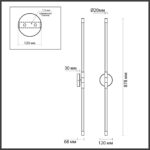 4392/20WL HIGHTECH ODL23 000 античная бронза/металл/акрил Настенный светильник IP20 LED 10W 700Лм 3000K ANTA