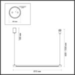 4335/9L HIGHTECH ODL22 275 чёрный Подвесной светильник, горизонт. крепление IP20 LED 9W 675Лм 3000K FILLINI — изображение 2