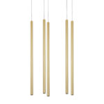 L5T747333 Люстра TUBO LED 25W 1500LM 25G ЗОЛОТО 3000K (574723+747333 (5шт) — изображение 6