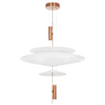 814532 2КОР! Люстра VIOLA LED 3x6W 560LM РОЗОВОЕ ЗОЛОТО/БЕЛЫЙ 3000K