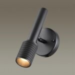 4238/1W HIGHTECH ODL21 321 черный/металл Настенный св-ник выкл на плафоне IP20 LED GU10 max 10W MEHARI — изображение 3