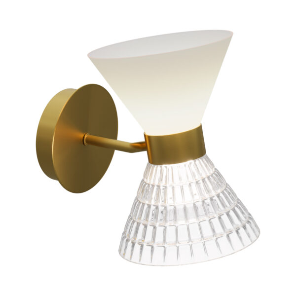 SL2004.301.02 Светильник настенный ST-Luce латунь/прозрачный, белый, латунь G9 LED 2*5W СПИРИТ