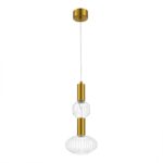 SL6117.223.02 Светильник подвесной ST-Luce Латунь/Золотой, Прозрачный LED 2*3W 3000K ТАККЕ — изображение 2
