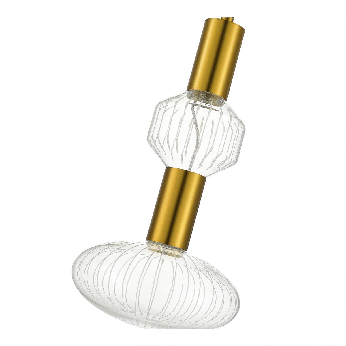 SL6117.223.02 Светильник подвесной ST-Luce Латунь/Золотой, Прозрачный LED 2*3W 3000K ТАККЕ — изображение 3