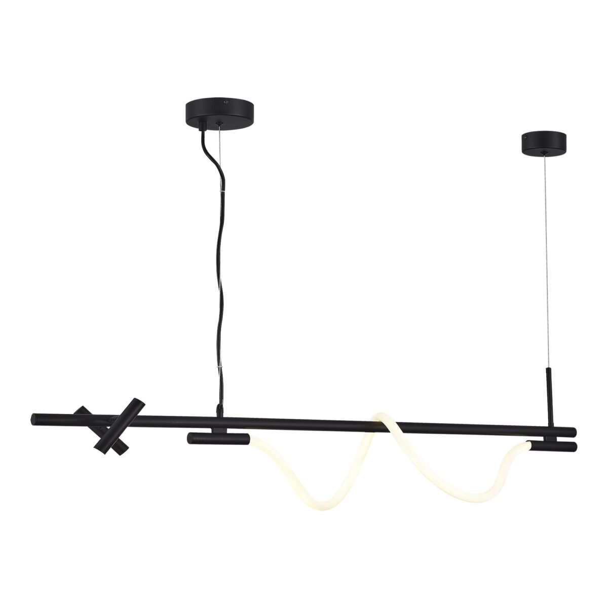 SL6118.403.03 Светильник подвесной ST-Luce Черный/Черный LED 2+1*3+11W 4000K МАРЛОУ — изображение 1