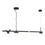 SL6118.403.03 Светильник подвесной ST-Luce Черный/Черный LED 2+1*3+11W 4000K МАРЛОУ